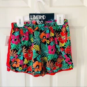 NWT LIMITED TOO Colorful tropical summer floral bundle 2 girls shorts size 14